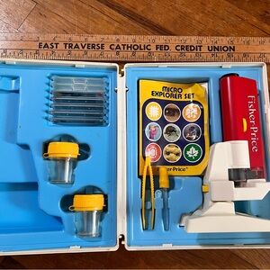 Vintage 80s Fisher-Price Red and White Micro Explorer Kit